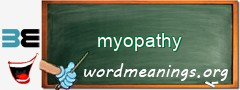 WordMeaning blackboard for myopathy